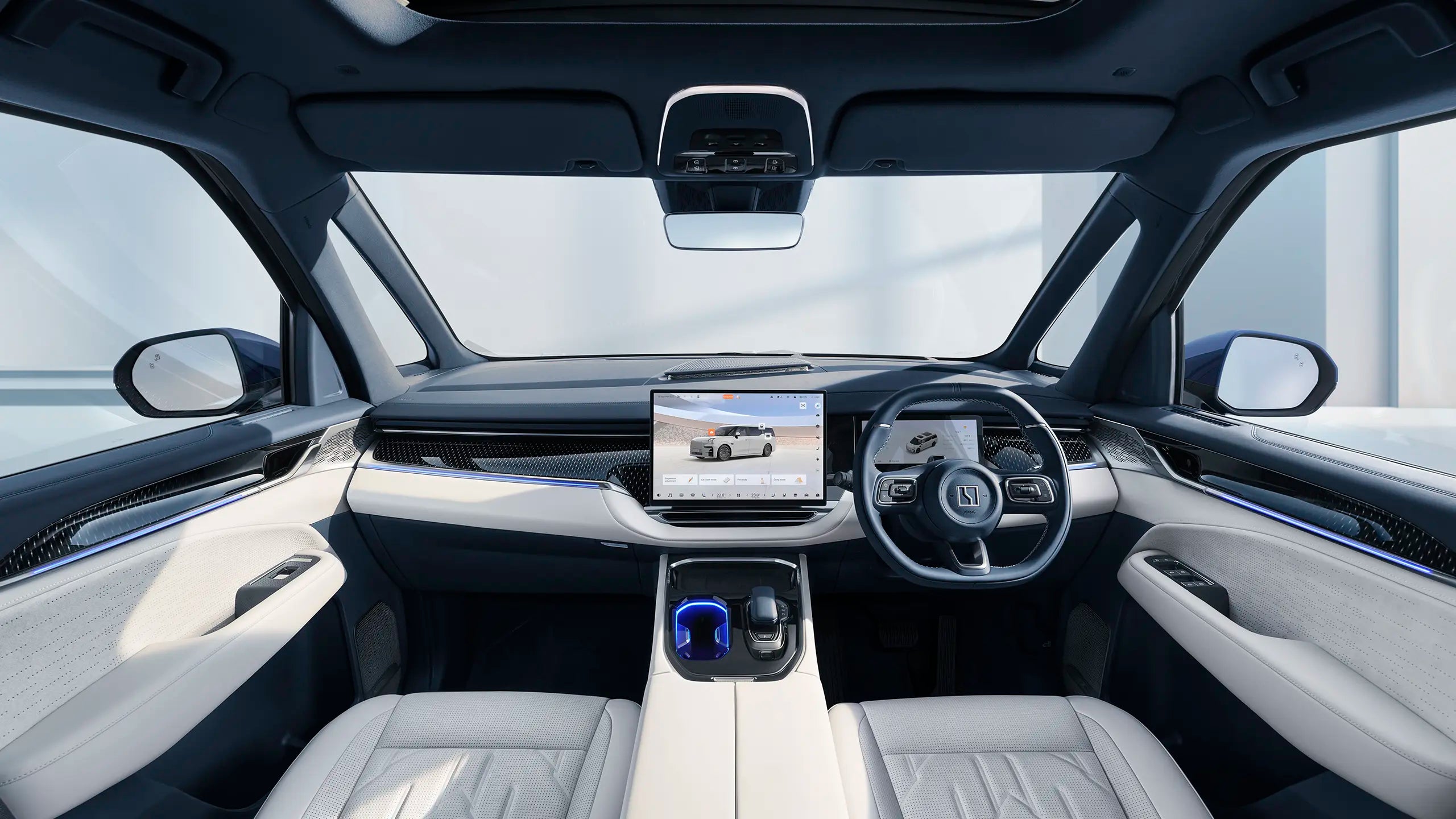 Midnight Blue and Polar White